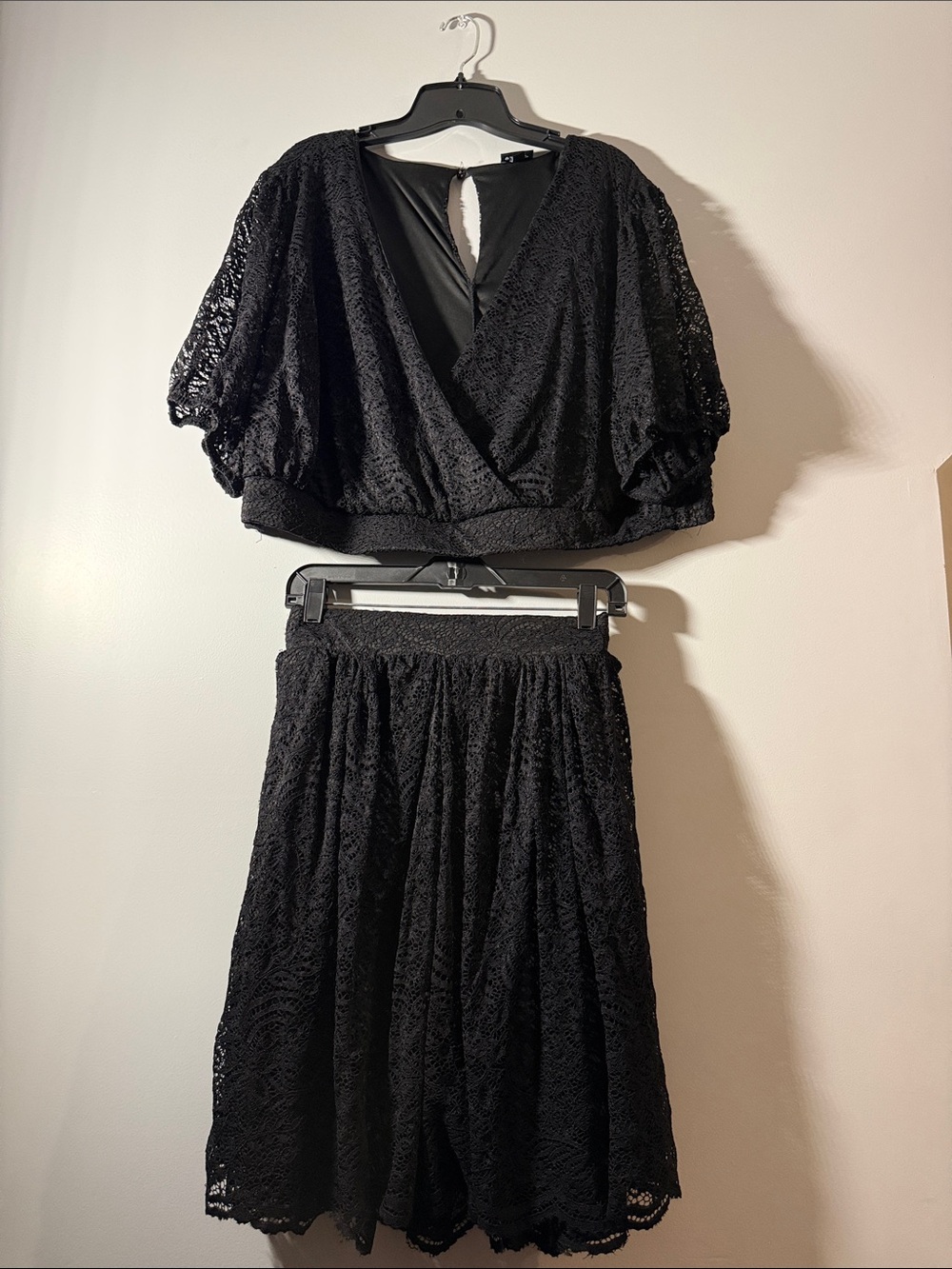 torrid Black Lace A-Line Skirt Set